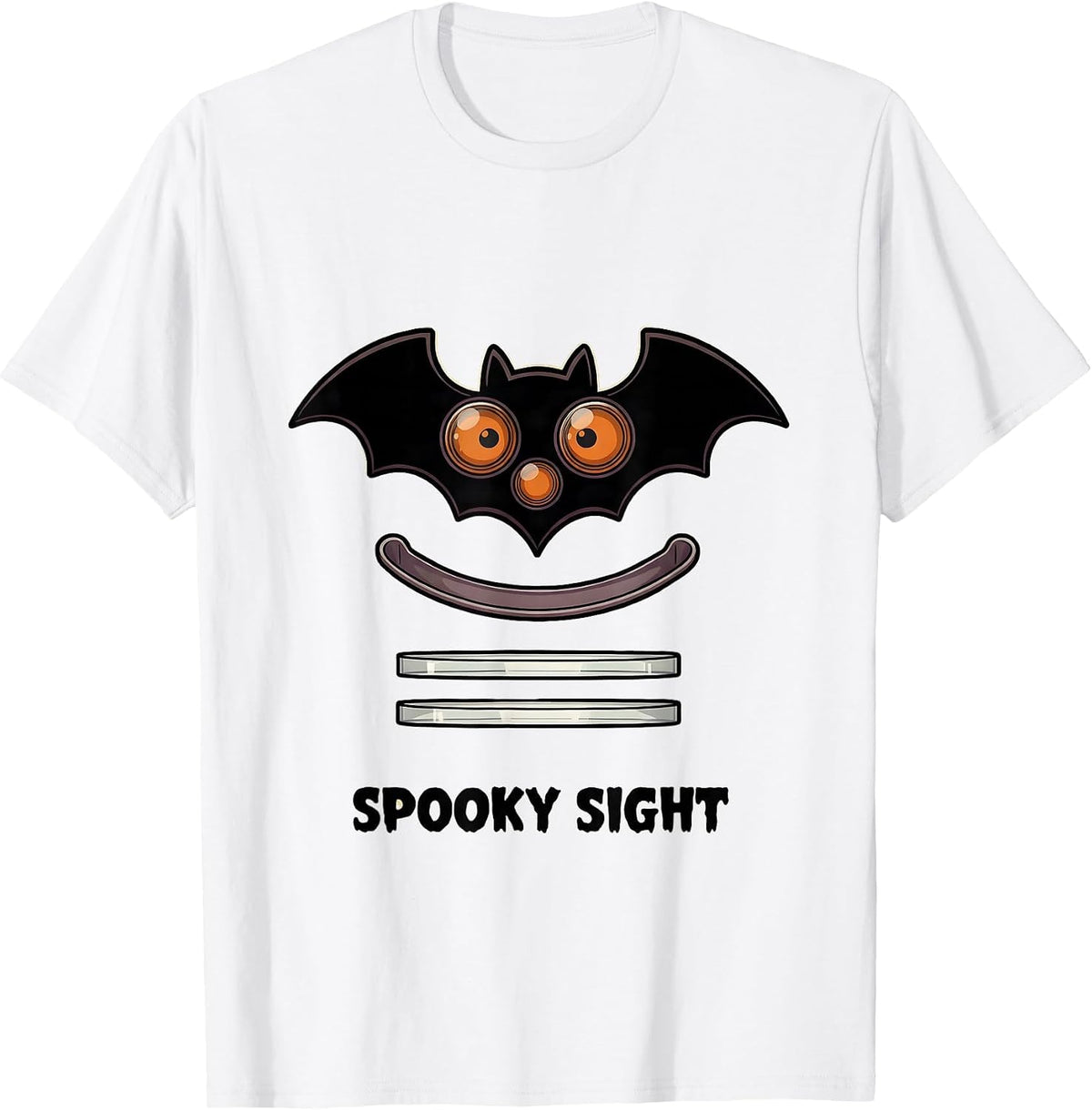 Men's Spooky Sight Funny Optometrist Halloween Eye Doctor Humor T-Shirt - White
