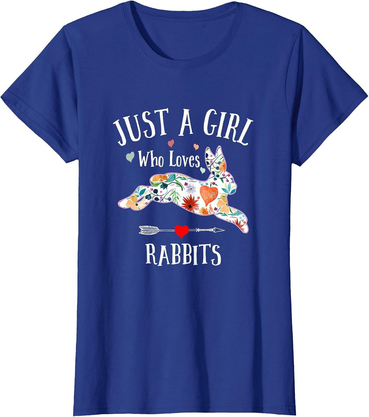 Just a Girl Who Loves Rabbits for Women Girls Teens T-Shirt - Royal Blue