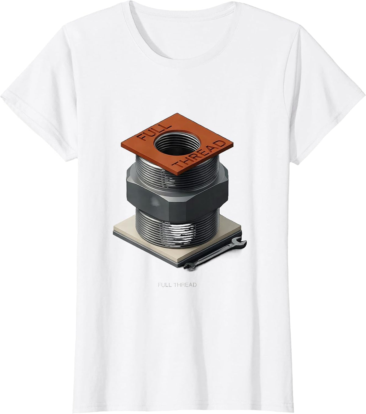 Women's Full Thread Oilfield Worker Oil Rig Roughneck Operator Gift T-Shirt - White