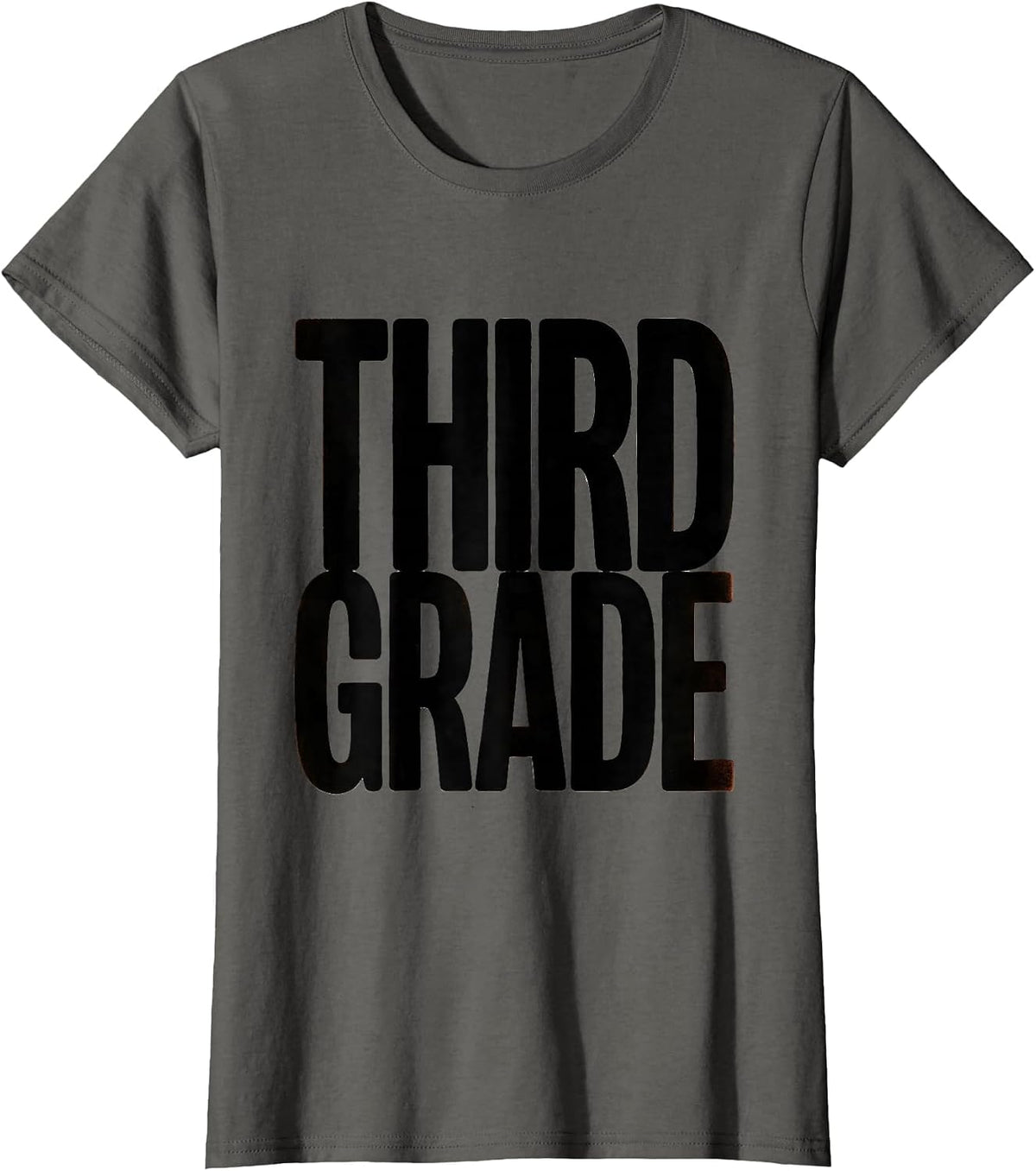 Women's Third Grade Wildflower Back To School Teacher Gift T-Shirt - Asphalt Grey