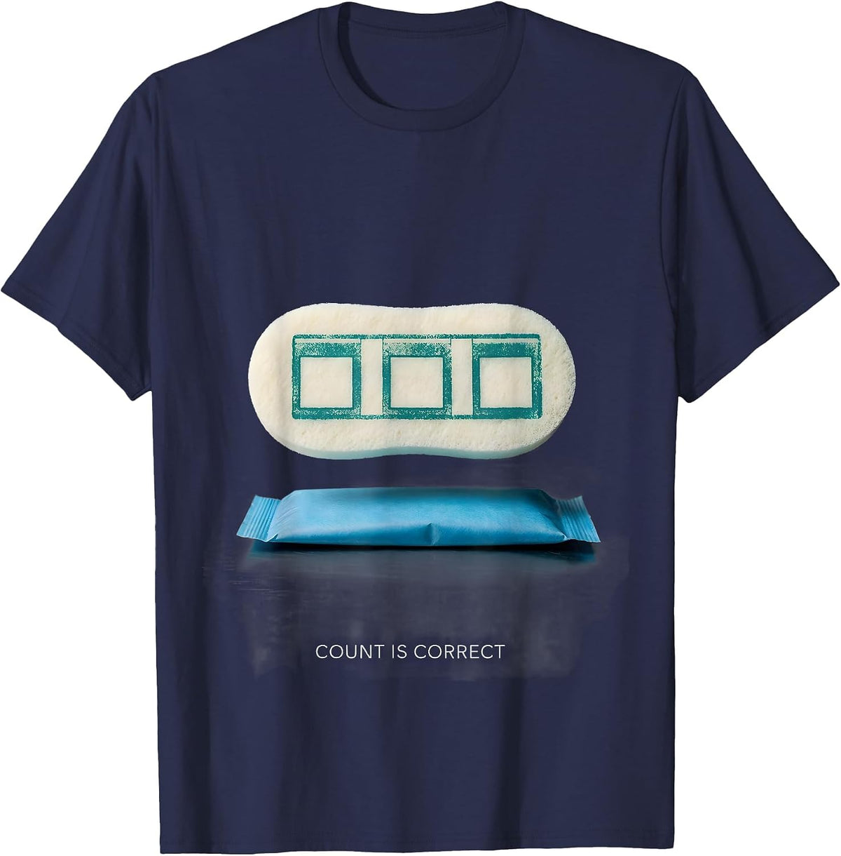 Men's Count Is Correct Minimalist Surgical Tech Humor Appreciation T-Shirt - Navy Blue