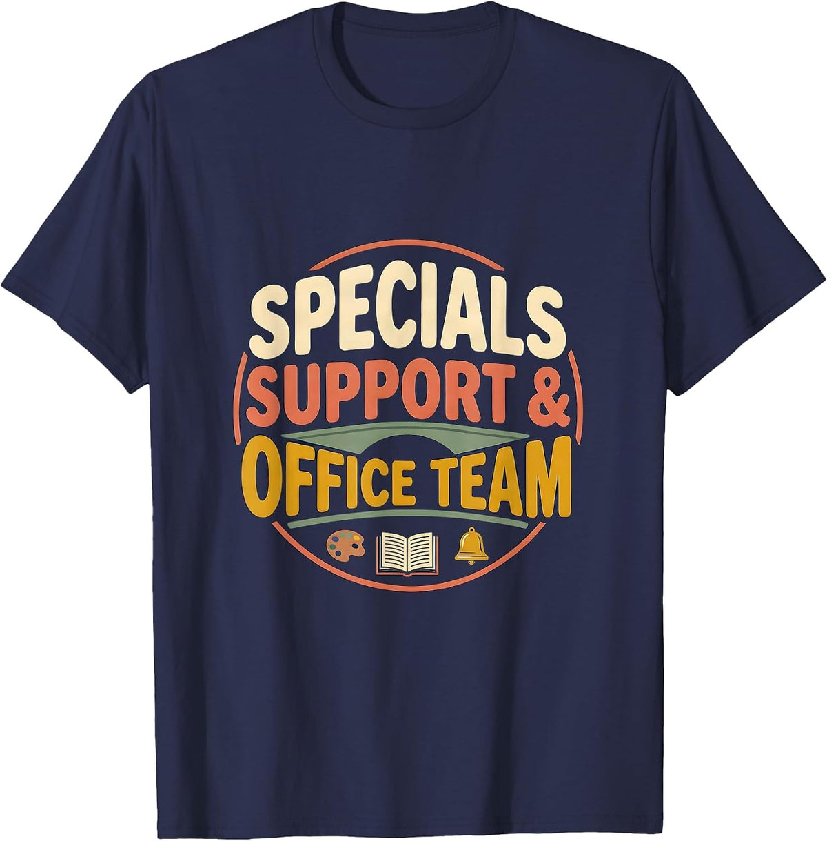 Specials Support Office Team Screenprint Poster Staff T-Shirt - Navy Blue