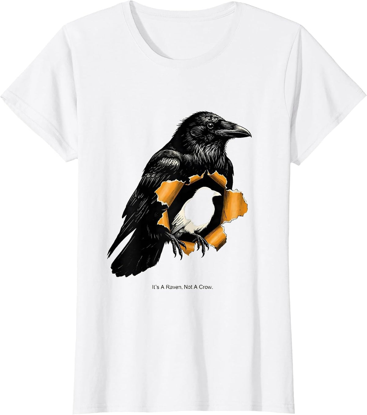 It's A Raven Not A Crow Dark Humor Bird Lover Gift T-Shirt - White