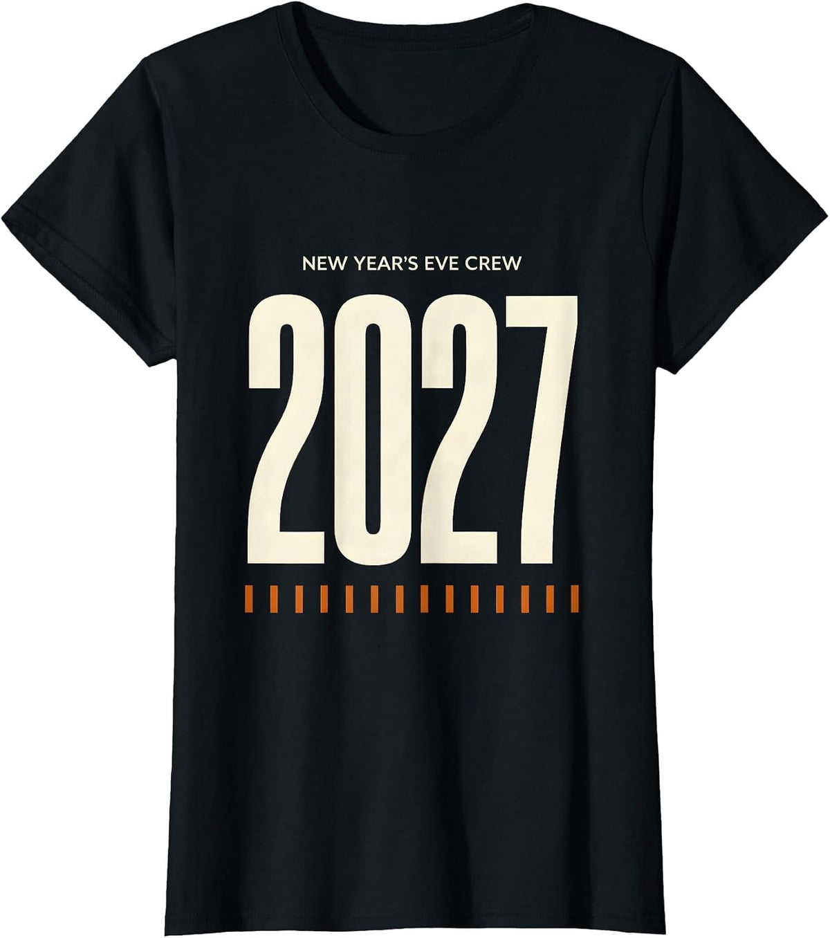 Women's New Year's Eve Crew 2027 Family Matching Holiday Party T-Shirt - Black