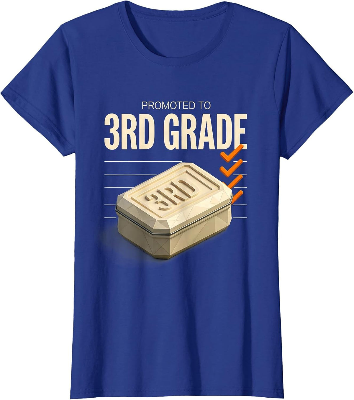 Women's PROMOTED TO 3RD GRADE Camo Third Grade Back To School Boys T-Shirt - Royal Blue