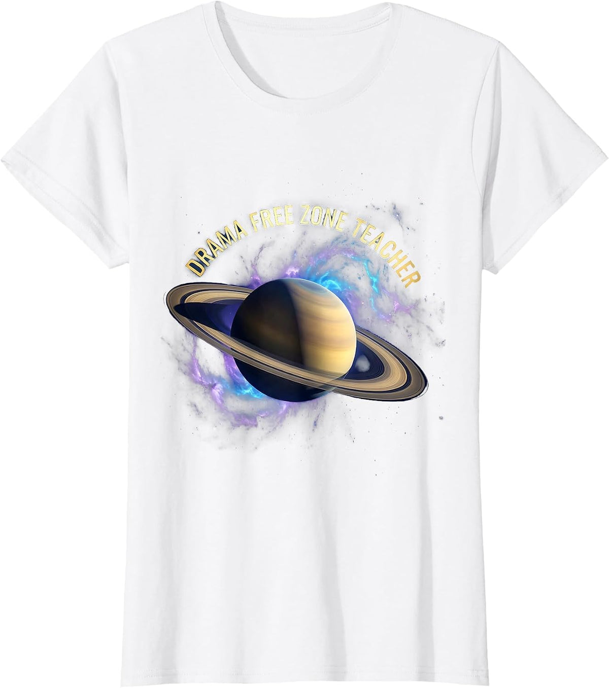 Drama Free Zone 6th Grade Teacher Design T-Shirt - White