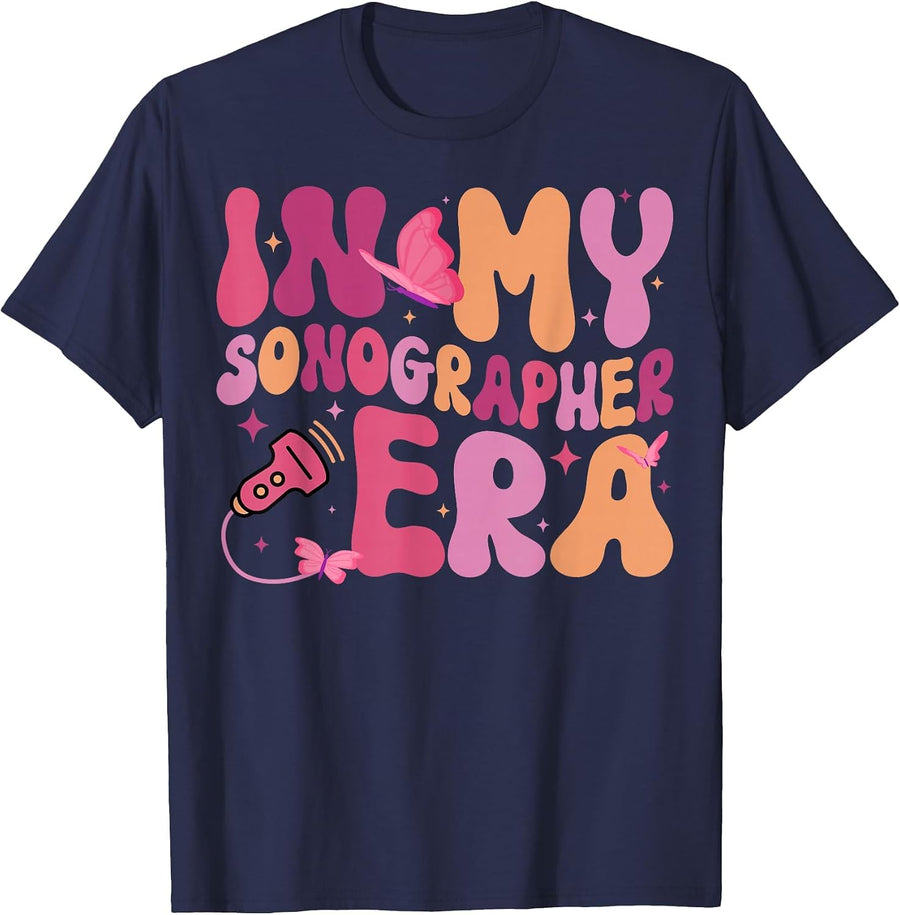 in My Sonographer Era T-Shirt - Navy Blue