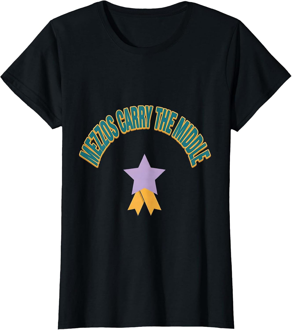 Mezzos Carry The Middle Funny Choir Singer Humor T-Shirt - Black