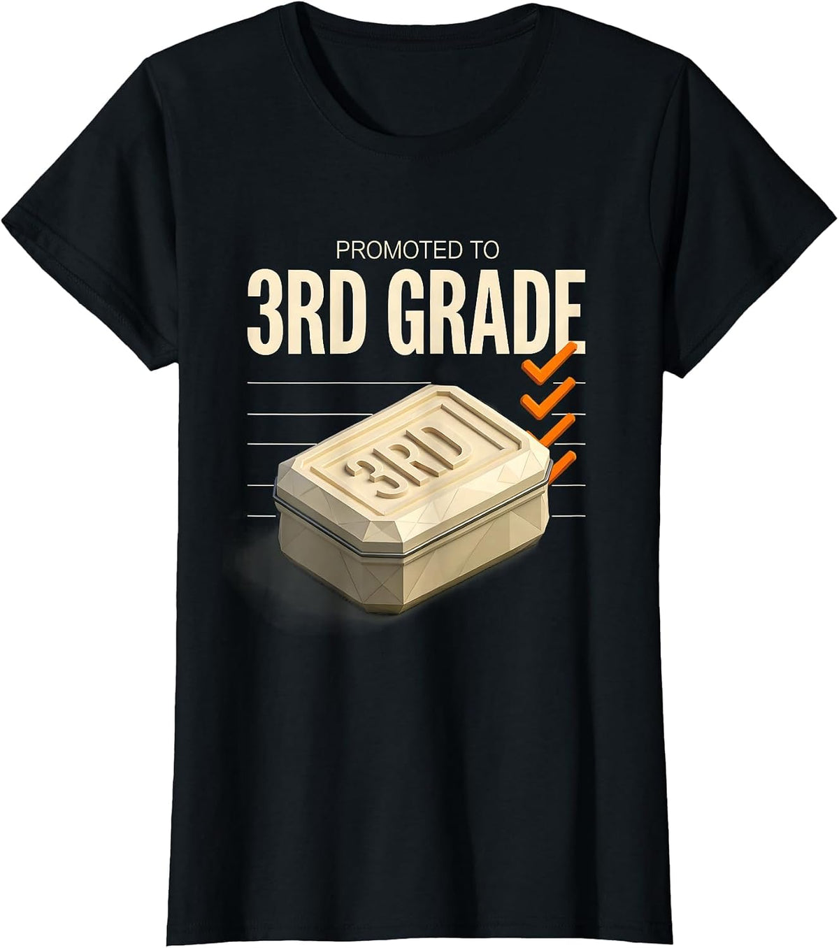 Women's PROMOTED TO 3RD GRADE Camo Third Grade Back To School Boys T-Shirt - Black