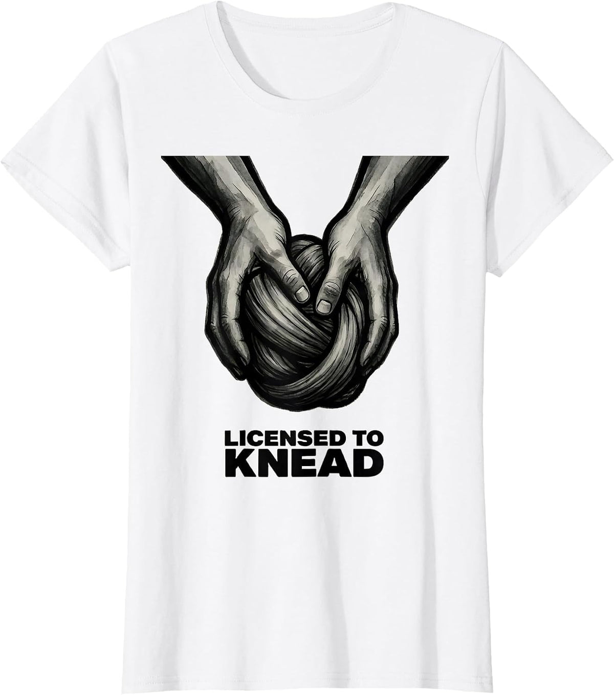 Women's Licensed To Knead Funny Massage Therapist Occupational Pun T-Shirt - White