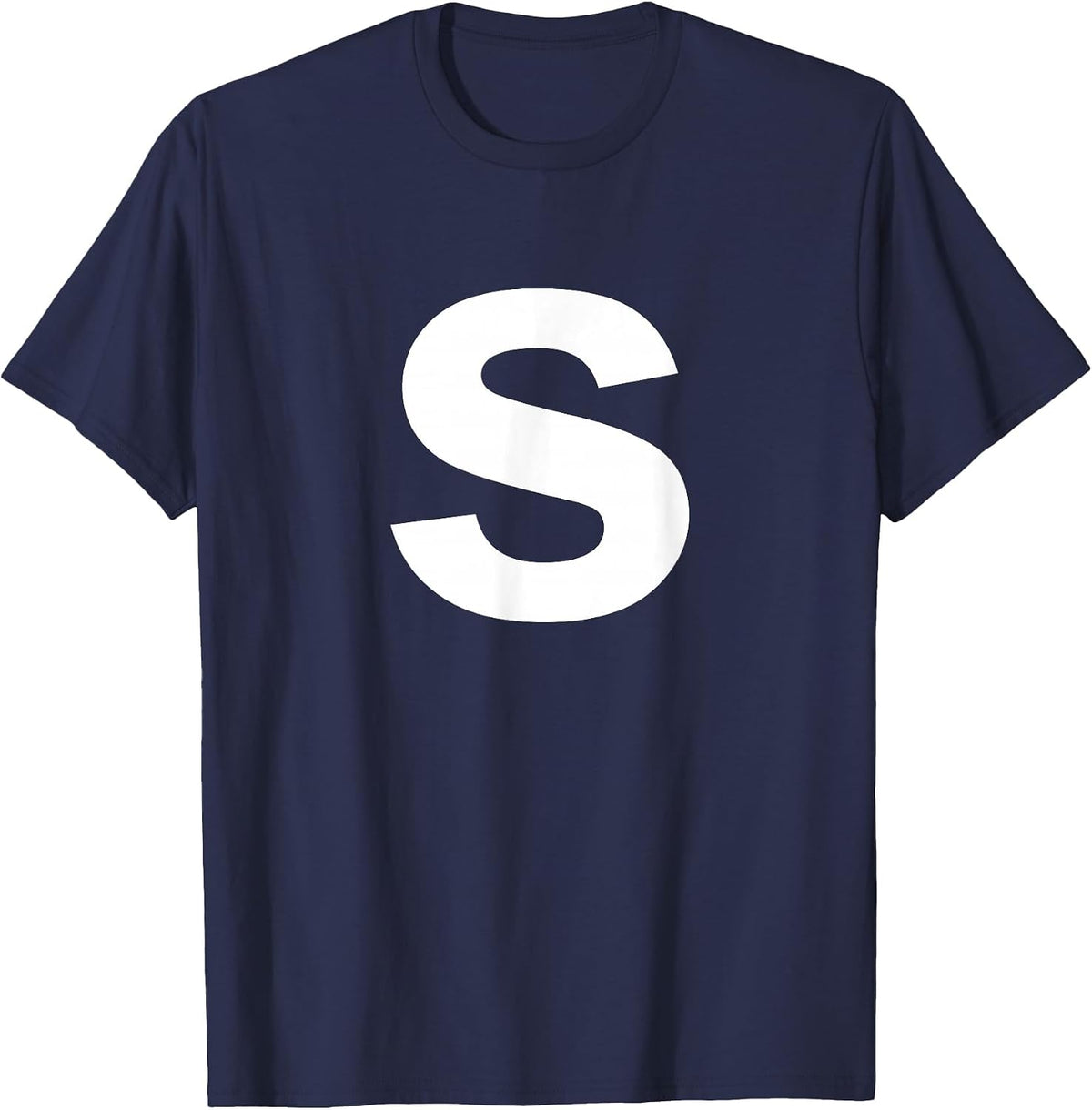 Letter S Shirt Lower Case Alphabet T-Shirt - Navy Blue