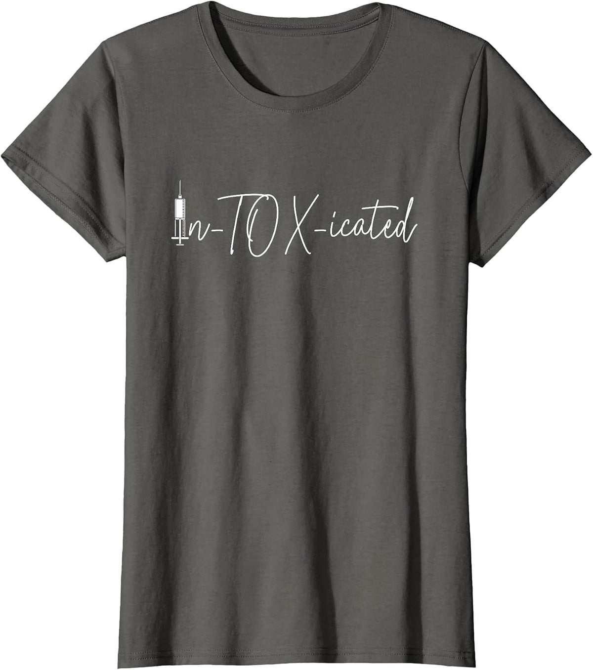 in-Tox-Icated Intoxicated Injection Nurse Injector T-Shirt - Asphalt Grey