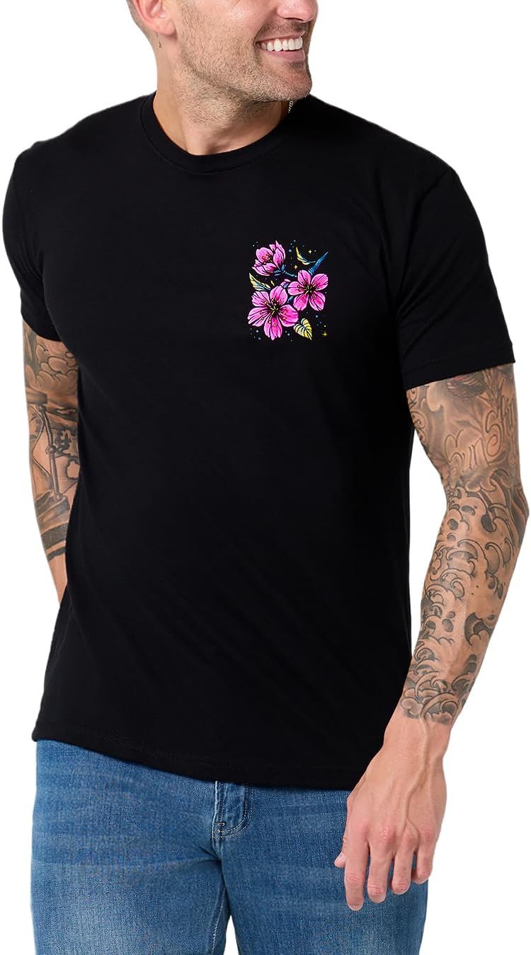 Mens Graphic T-Shirts Cool Nature Design Tees Short Sleeve S-4XL - Jelly Blossom
