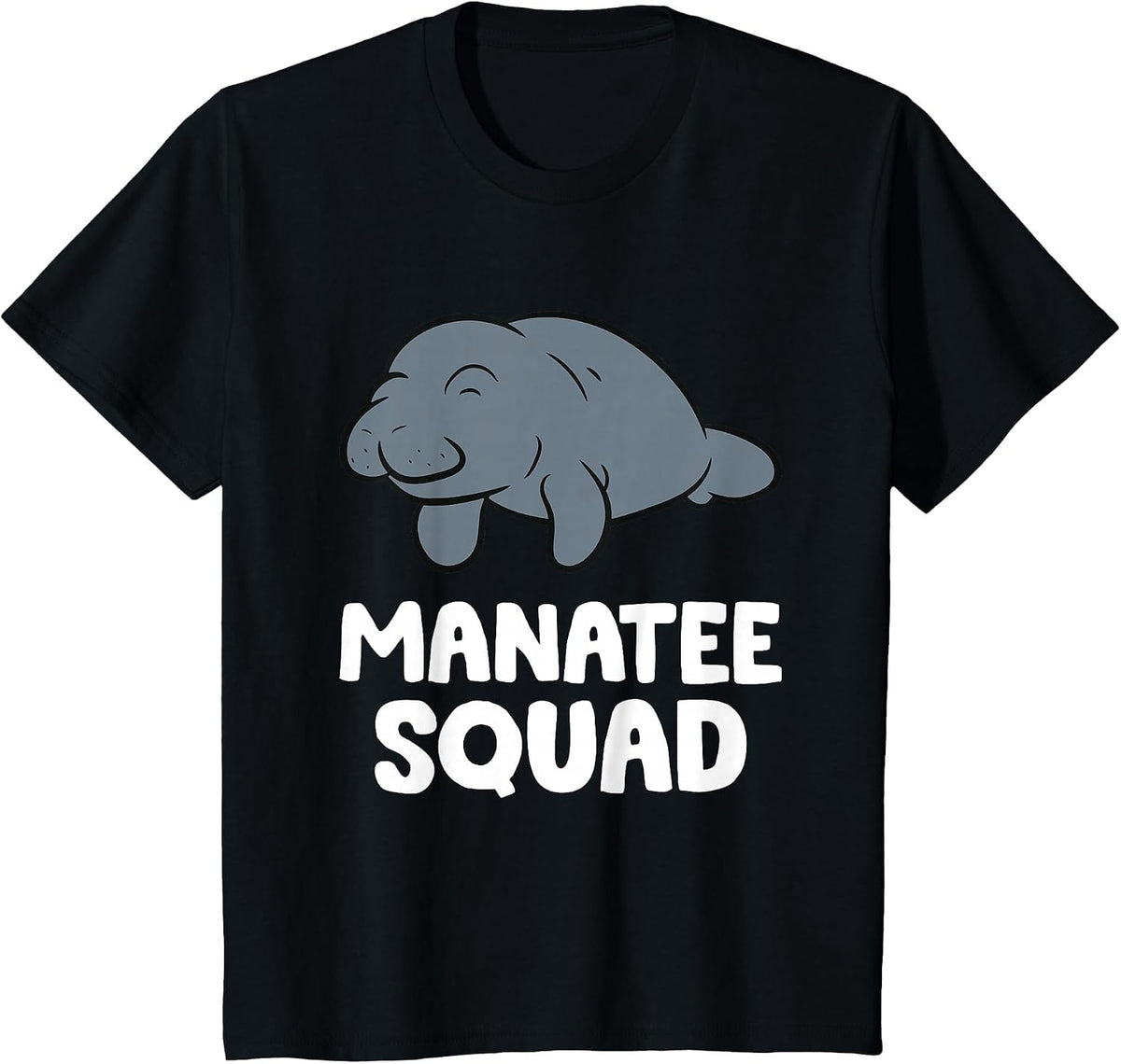 Manatee Squad Team Manatee T-Shirt - Black