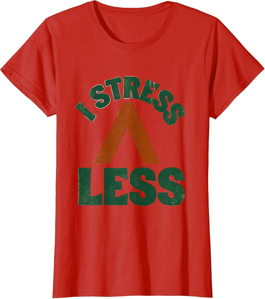 Women's I Stress Less Vintage Dyslexia Awareness Reading Teacher T-Shirt - Red