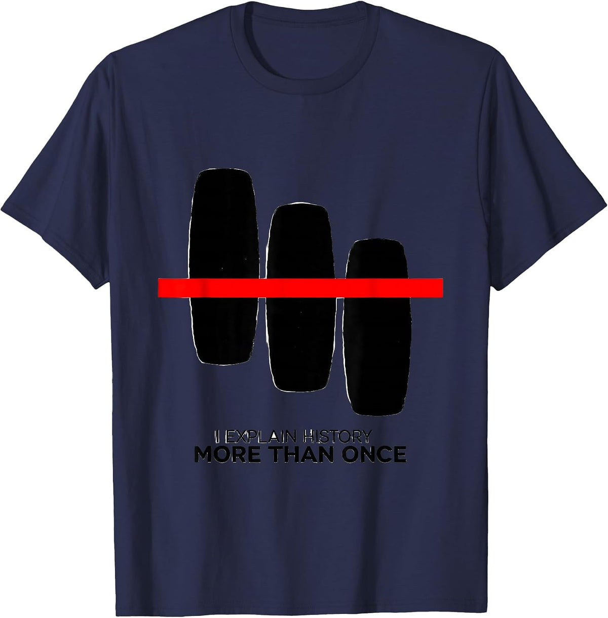 I Explain History More Than Once Funny History Teacher Humor T-Shirt - Navy Blue
