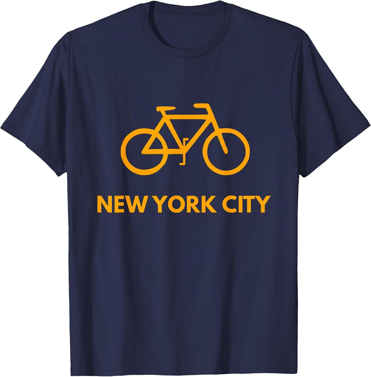Bike New York City T-Shirt - NYC Cyclists Tee T-Shirt - Navy Blue