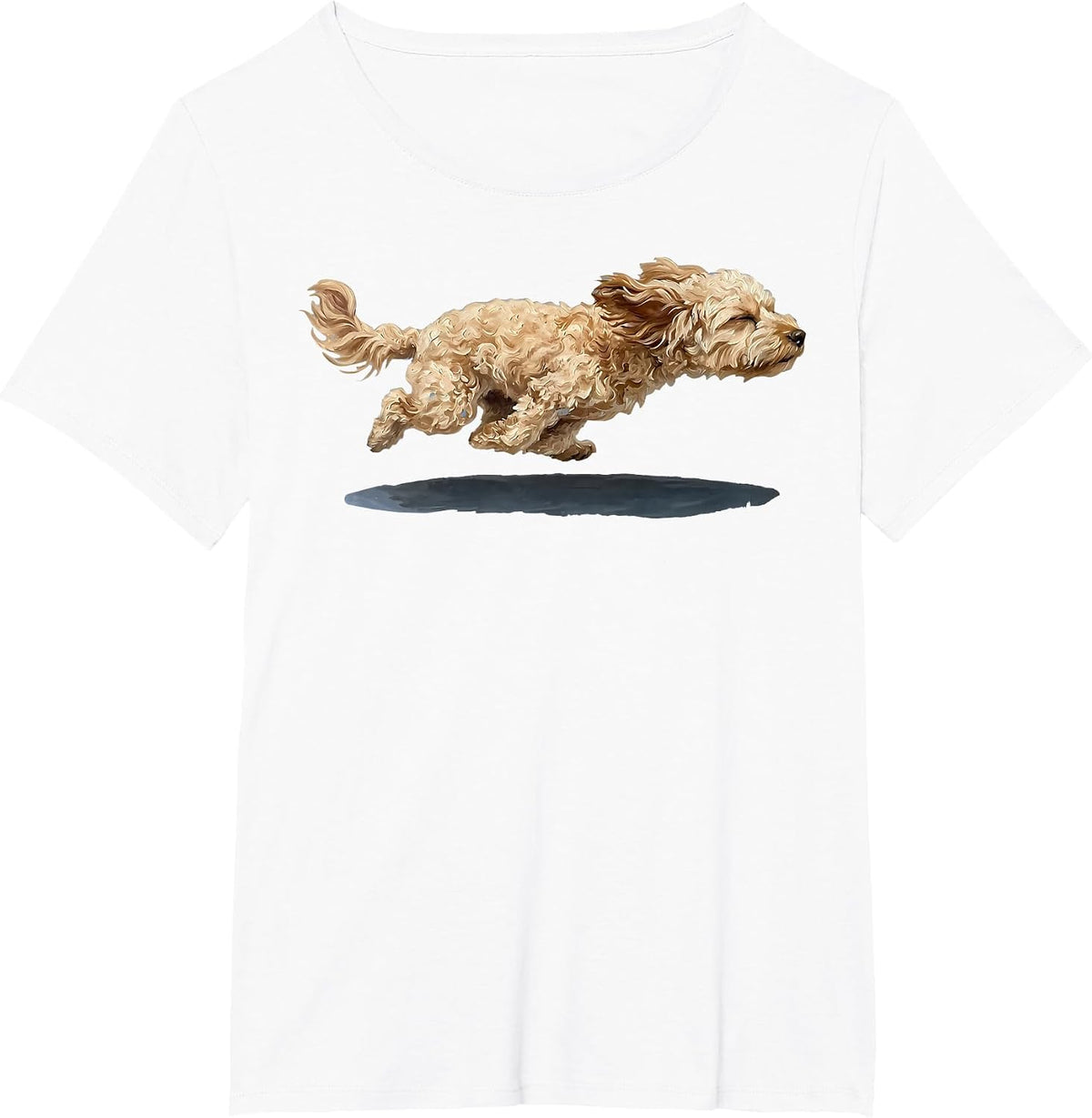 Running Cavapoo Dog Mom Pet Lovers Owner Kids Men Women T-Shirt - White