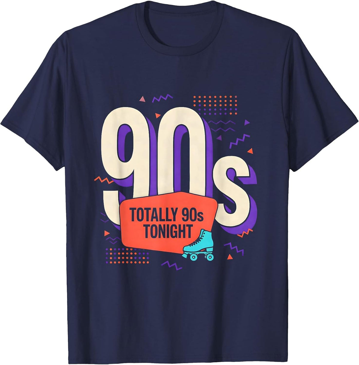 Men's Totally 90s Tonight Retro Nostalgic Party Costume T-Shirt - Navy Blue