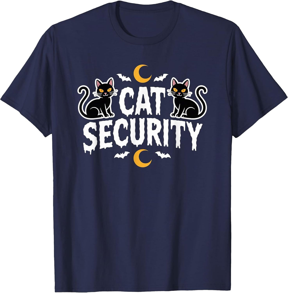 Cat Security Funny Halloween Costume Dad Mom Group Joke T-Shirt - Navy Blue