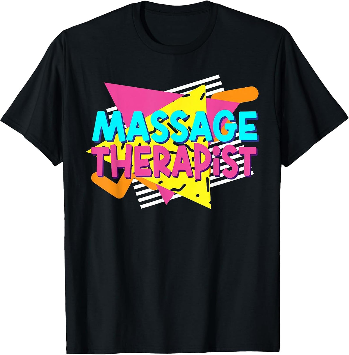Licensed Massage Therapist Therapy 90s Retro Vintage T-Shirt - Black