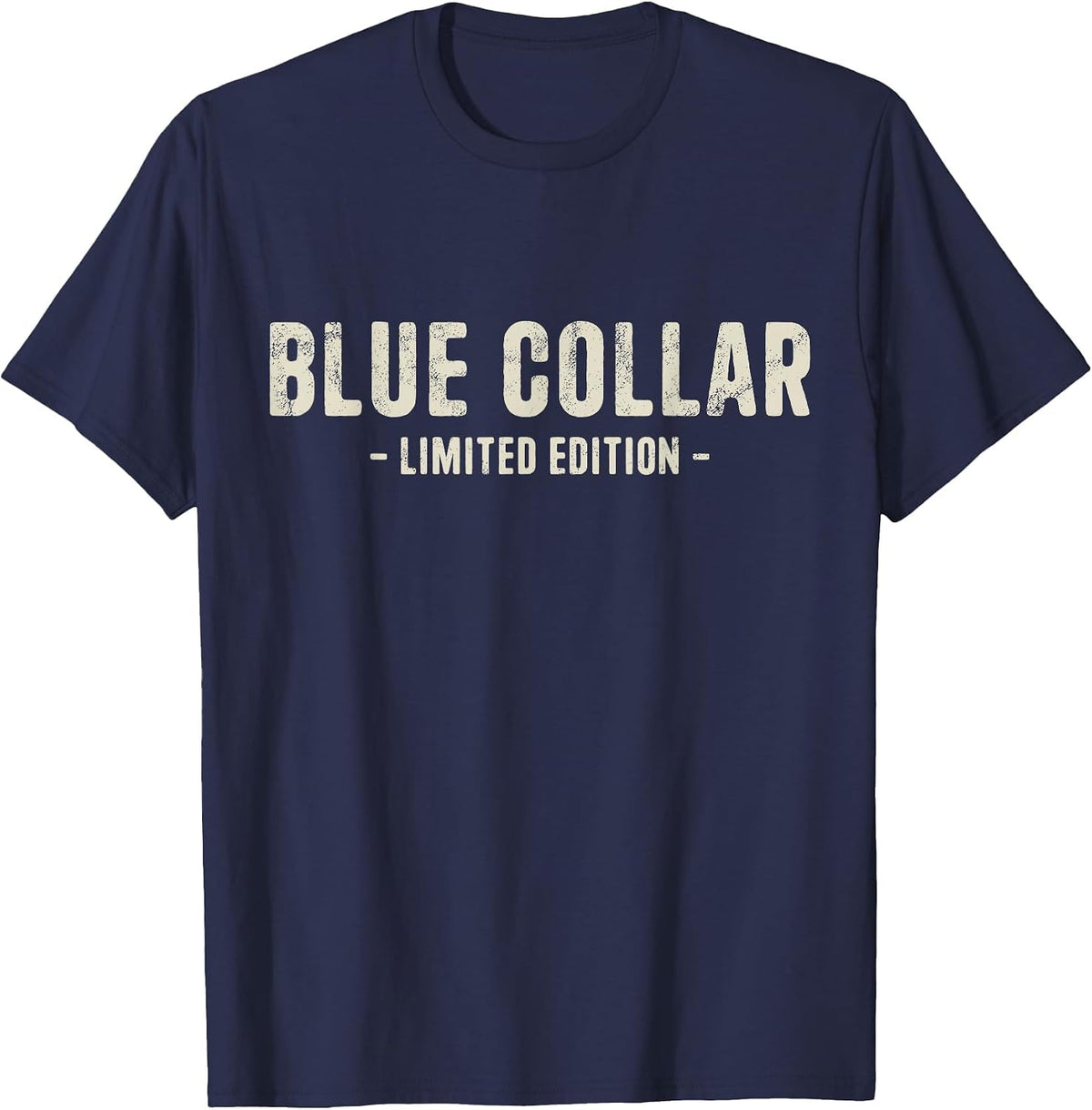 Blue Collar Limited Edition American Worker Plumber Mechanic T-Shirt - Navy Blue