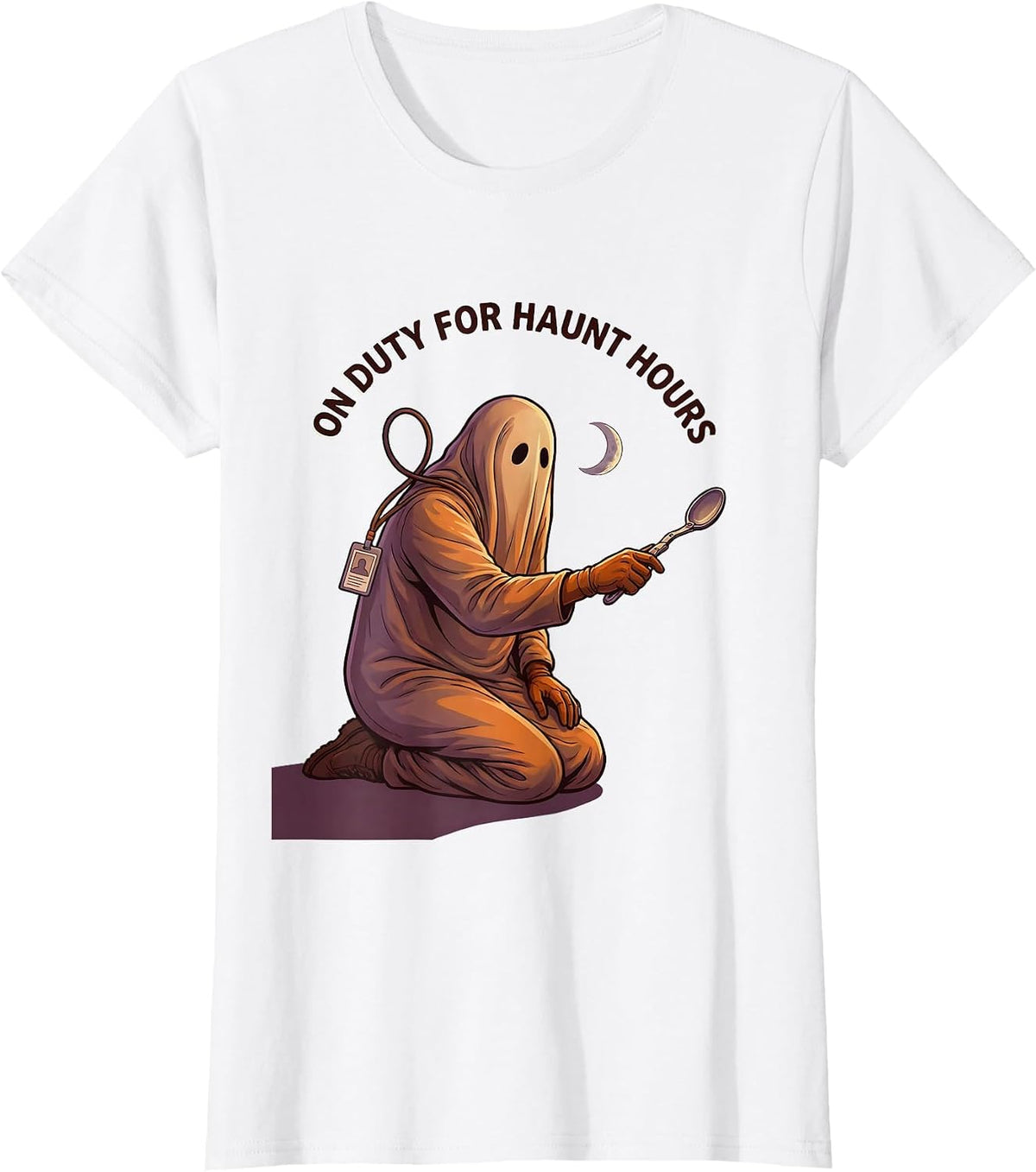 Women's On Duty For Haunt Hours Funny SPED Paraprofessional T-Shirt - White