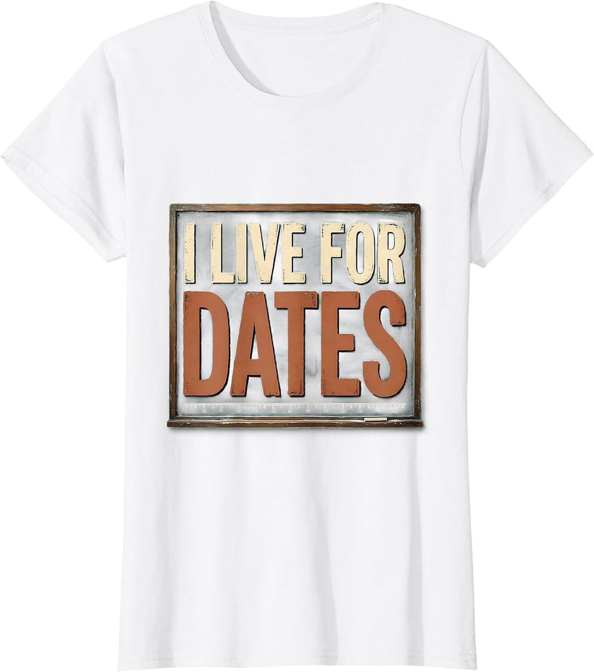 Women's I Live For Dates Vintage Funny History Teacher Back T-Shirt - White