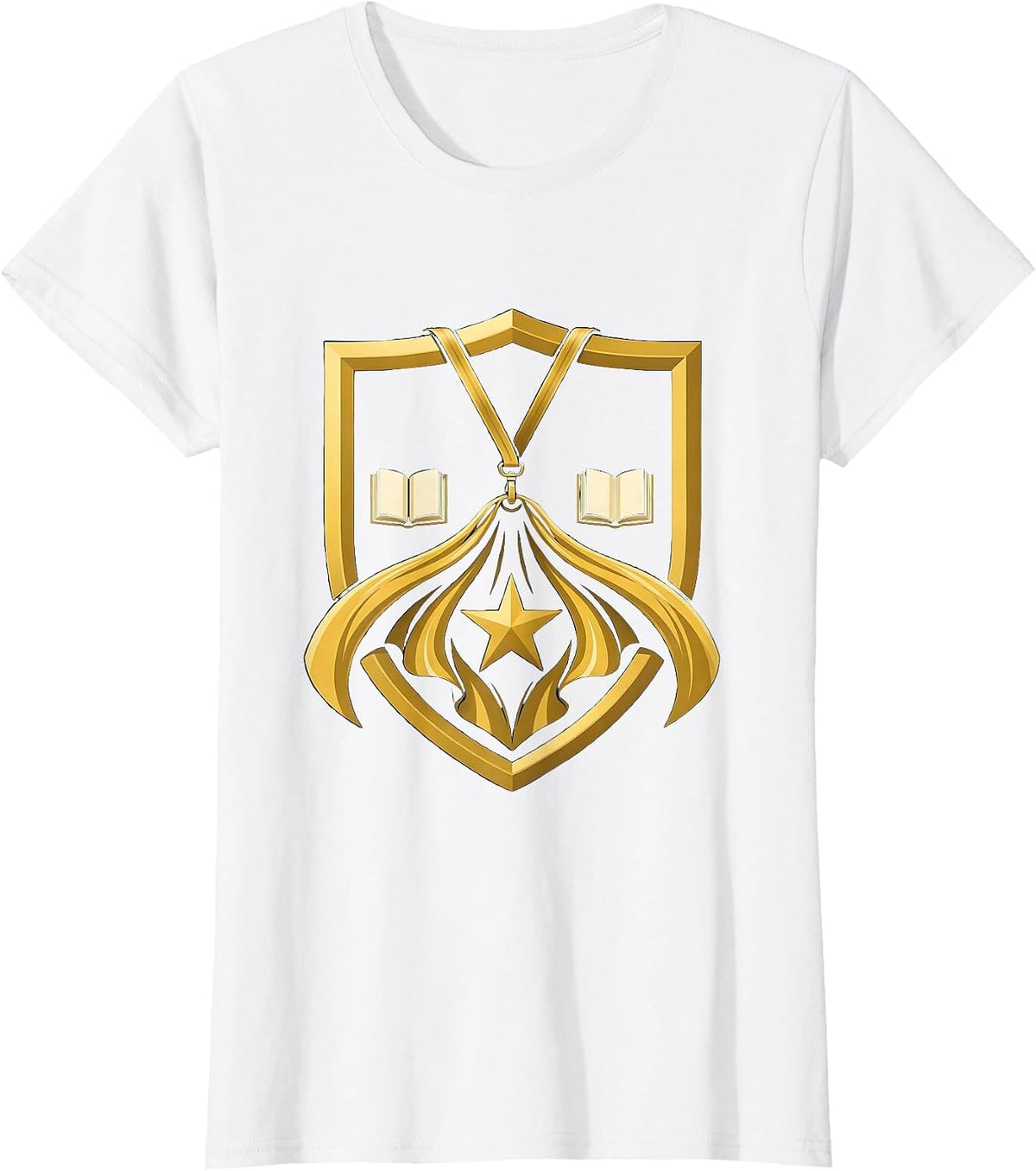 Superhero SPED Teacher Cape Lanyard Graphic T-Shirt - White
