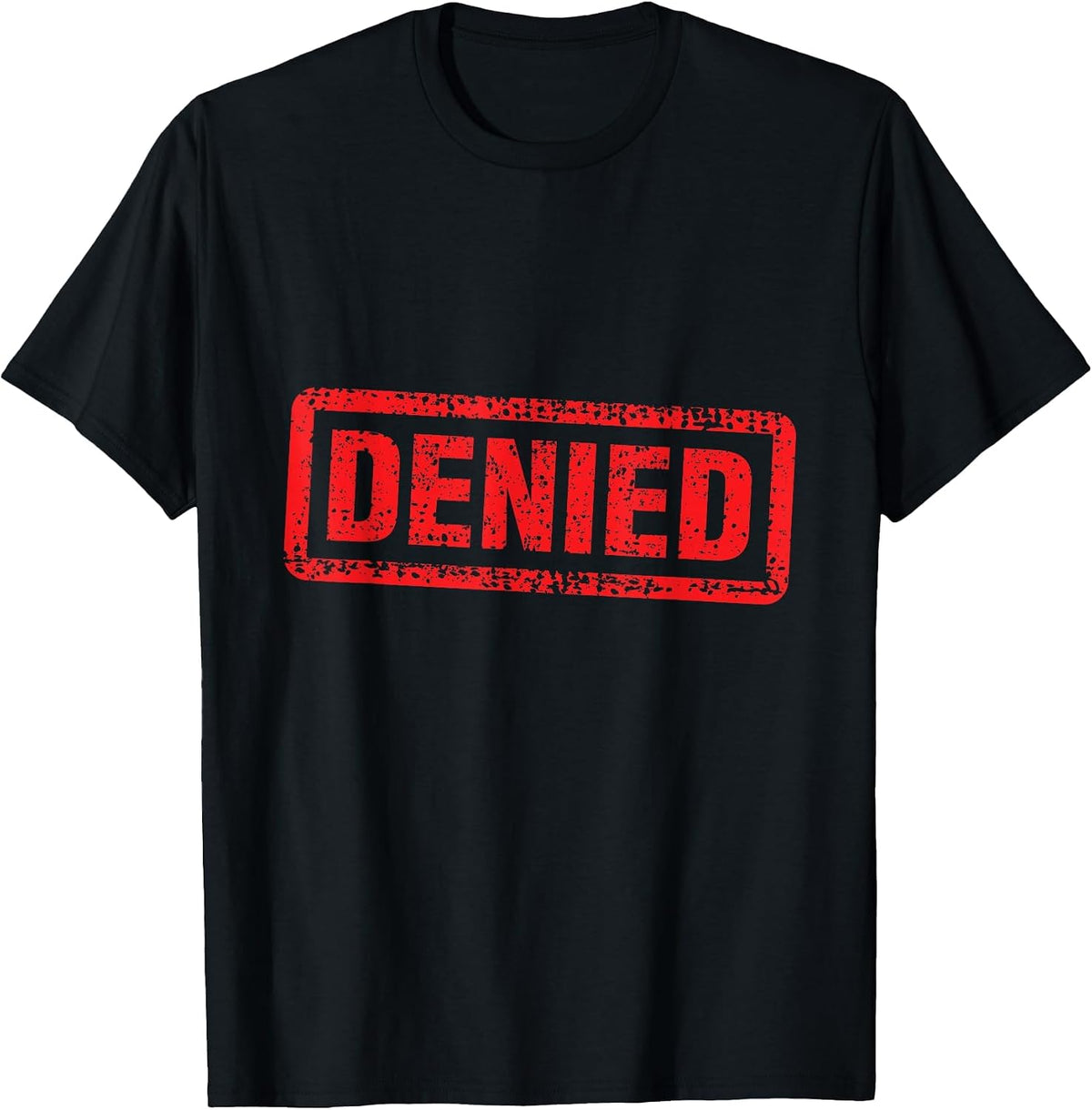 Denied Grunge Distressed Stamp T-Shirt - Black
