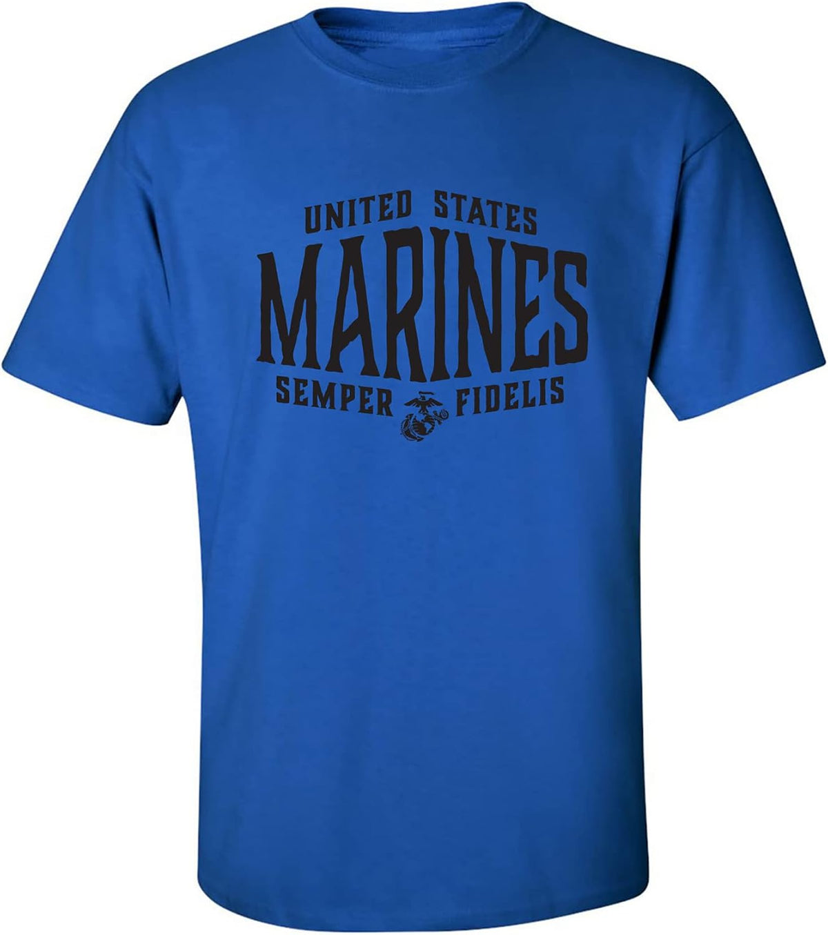 zerogravitee U.S. Marines Semper Fidelis Adult Short Sleeve T-Shirt - Royal