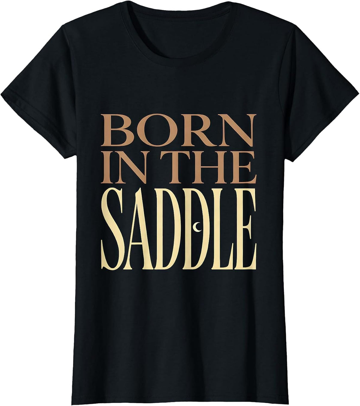 Born in the Saddle Equestrian Polo Design T-Shirt - Black