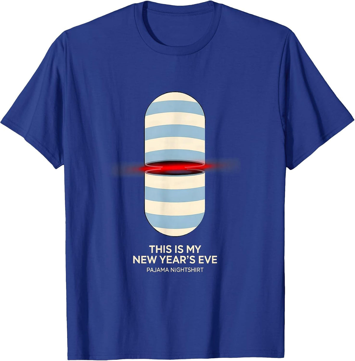 Men's This Is My New Year's Eve Pajama Nightshirt Funny T-Shirt - Royal Blue