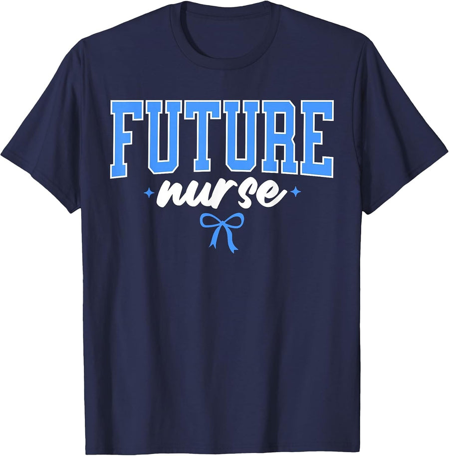 Future Nurse Nursing School Student Women Nurse in Progress T-Shirt - Navy Blue