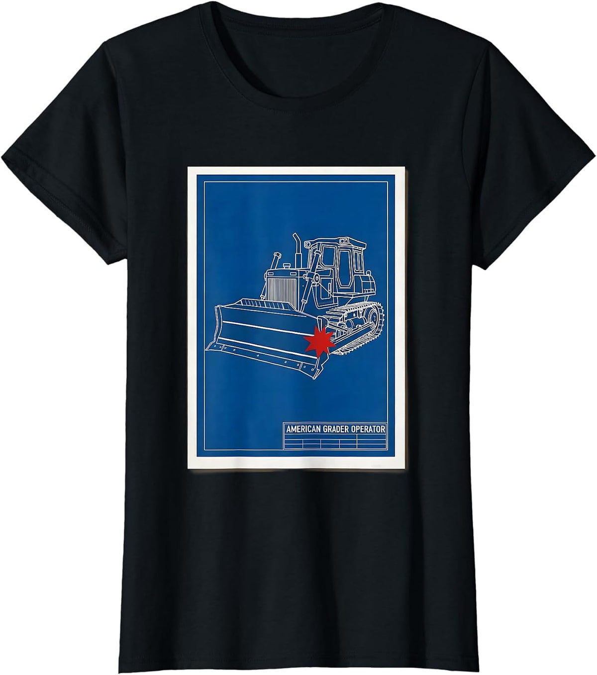 American Grader Operator Patriotic Vehicle Operator Trade T-Shirt - Black