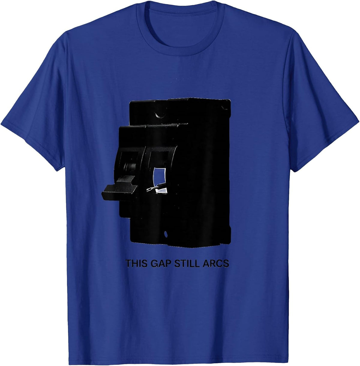 Men's This Gap Still Arcs Funny Electrician Engineer Lineman Gift T-Shirt - Royal Blue