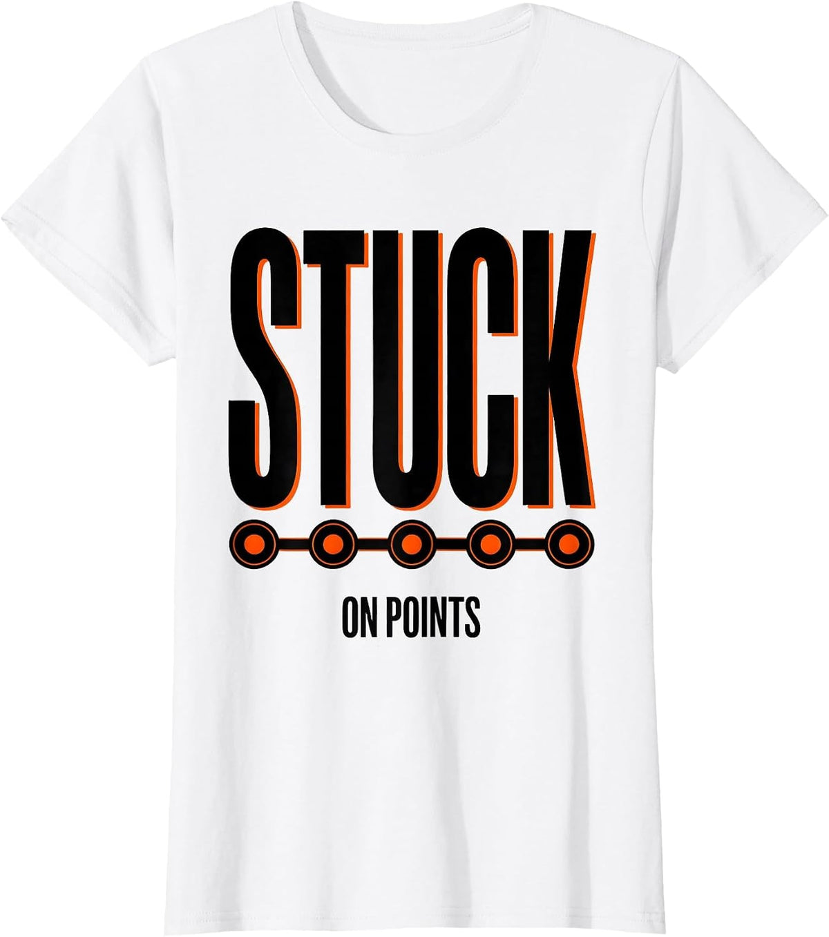 Women's Stuck On Points Funny Classic Car Guy Pickup Truck T-Shirt - White