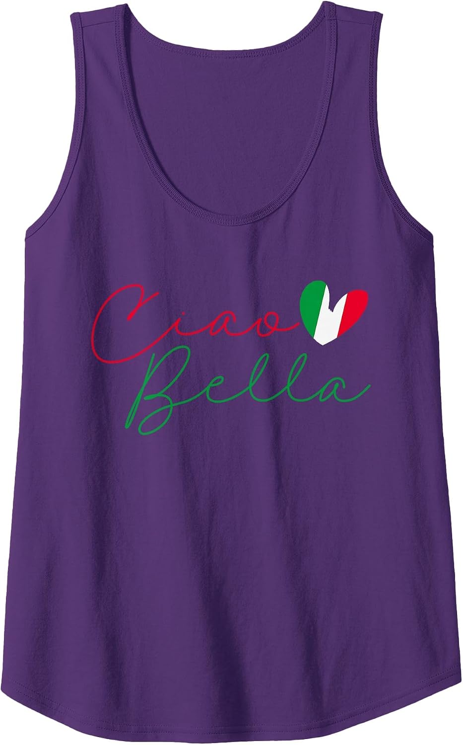 Flag Italy Italian Ciao Bella Tank Top - Purple