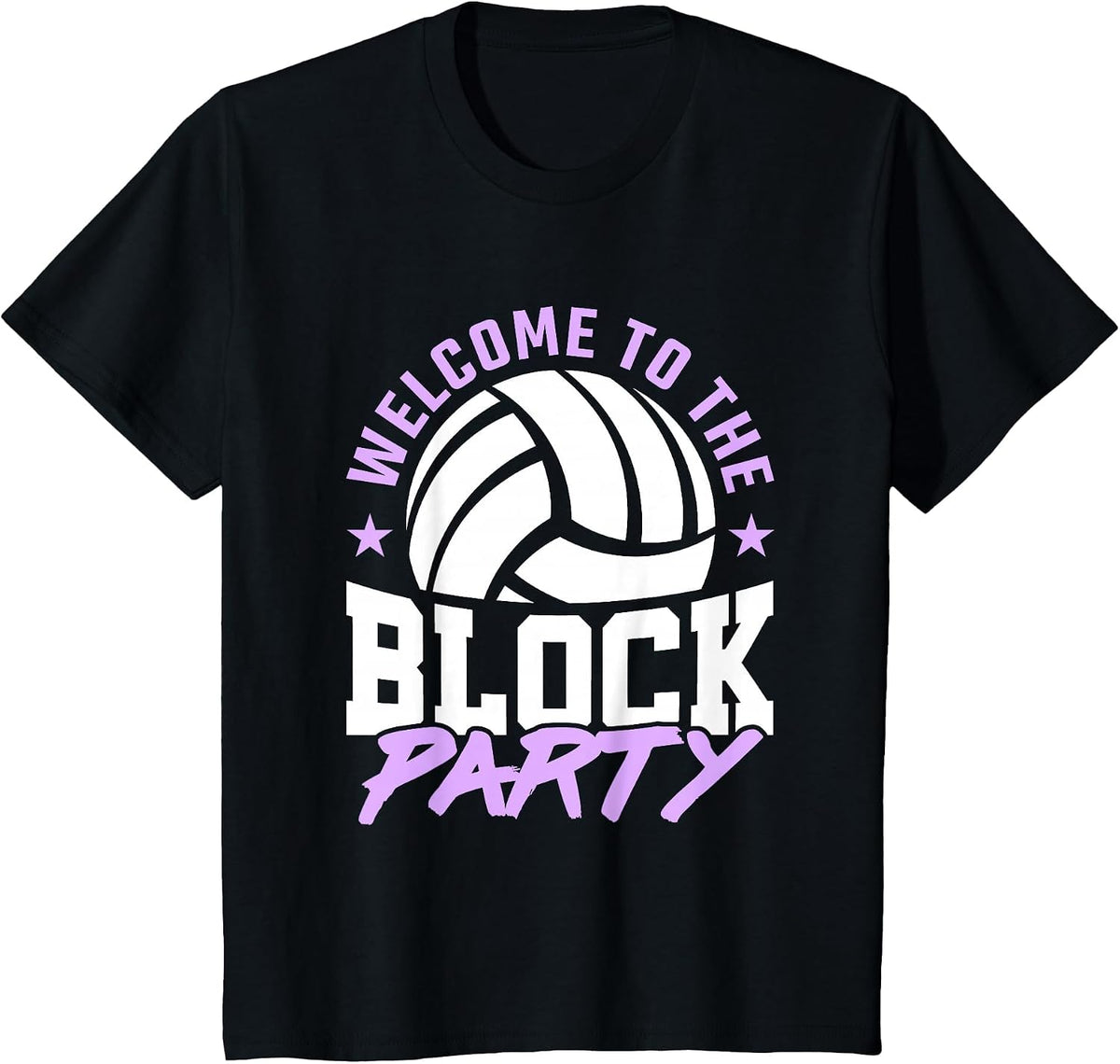 Welcome to the Block Party Cool Volleyball Player Boys Girls T-Shirt - Black