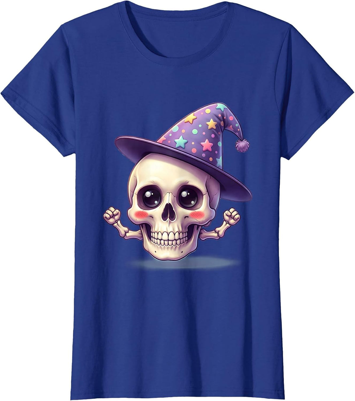 Women's Proud Dunce Skull Funny Gothic Humor Graphic T-Shirt - Royal Blue