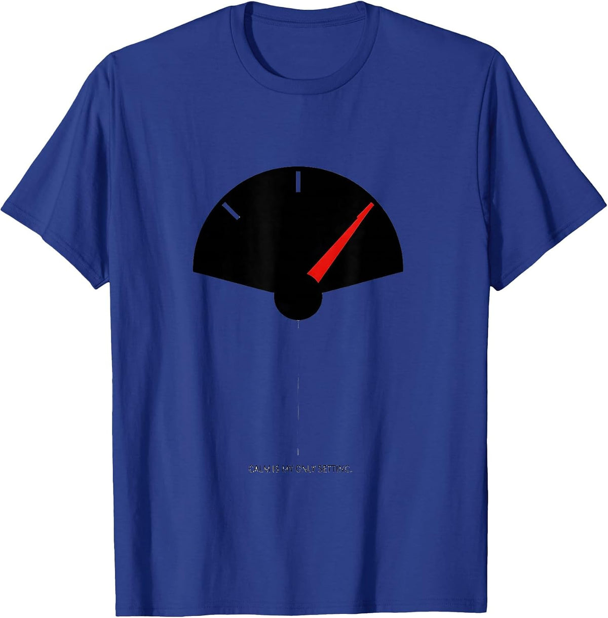 Men's Calm Is My Only Setting Minimalist Firefighter Pride T-Shirt - Royal Blue