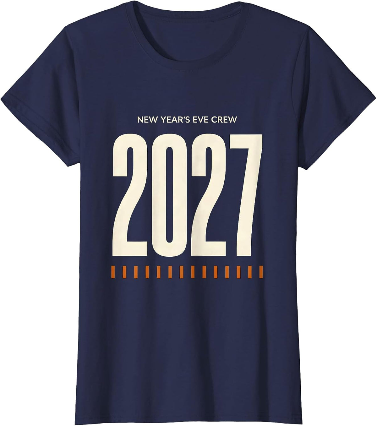 Women's New Year's Eve Crew 2027 Family Matching Holiday Party T-Shirt - Navy Blue
