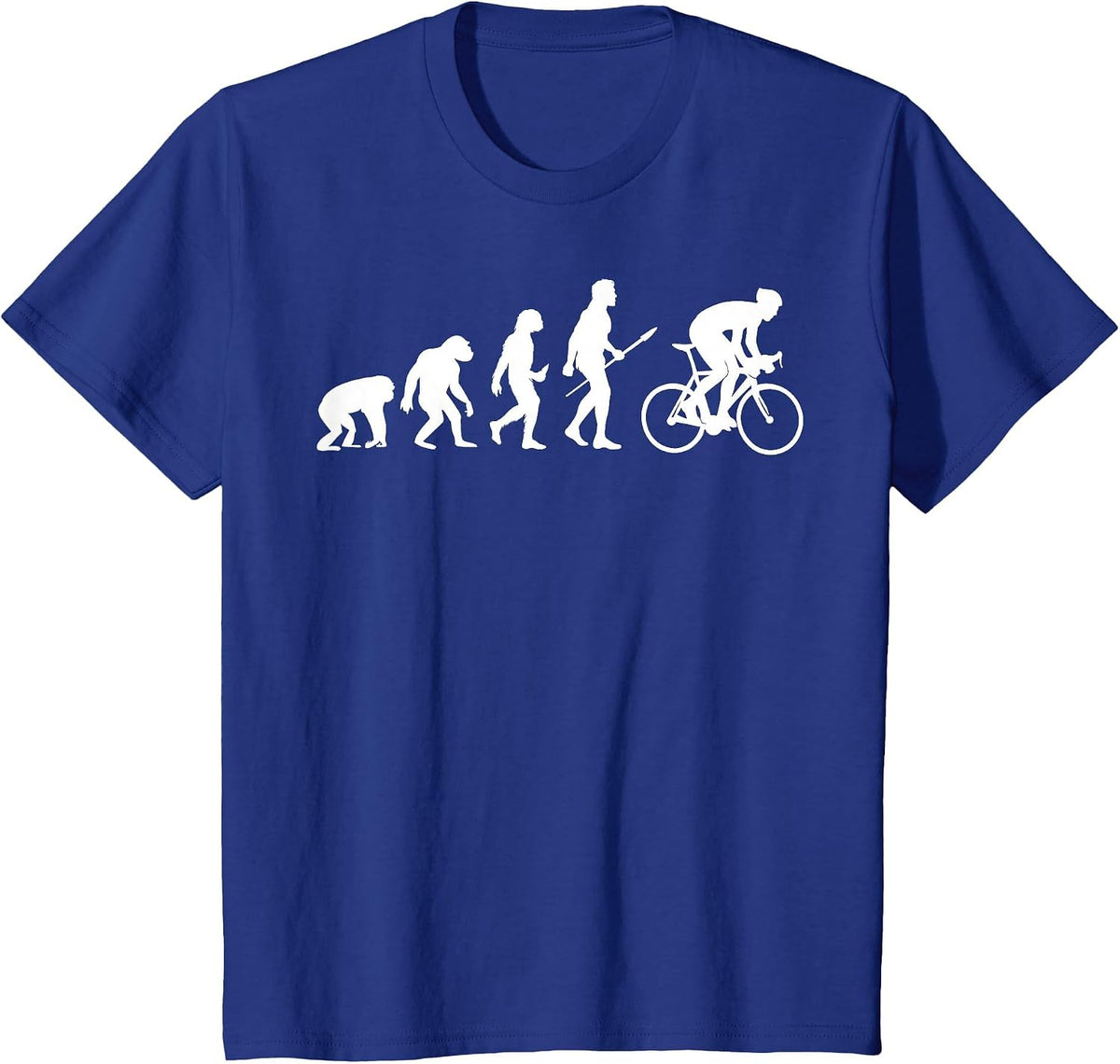 Cycling Evolution Funny Cycling Shirts Men Women Kids Biking T-Shirt - Royal Blue