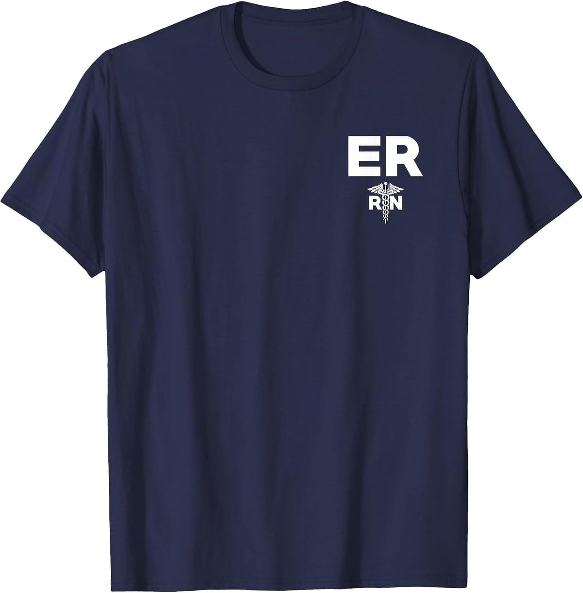 Emergency Room Registered Nurse Hospital RN Staff T-Shirt - Navy Blue