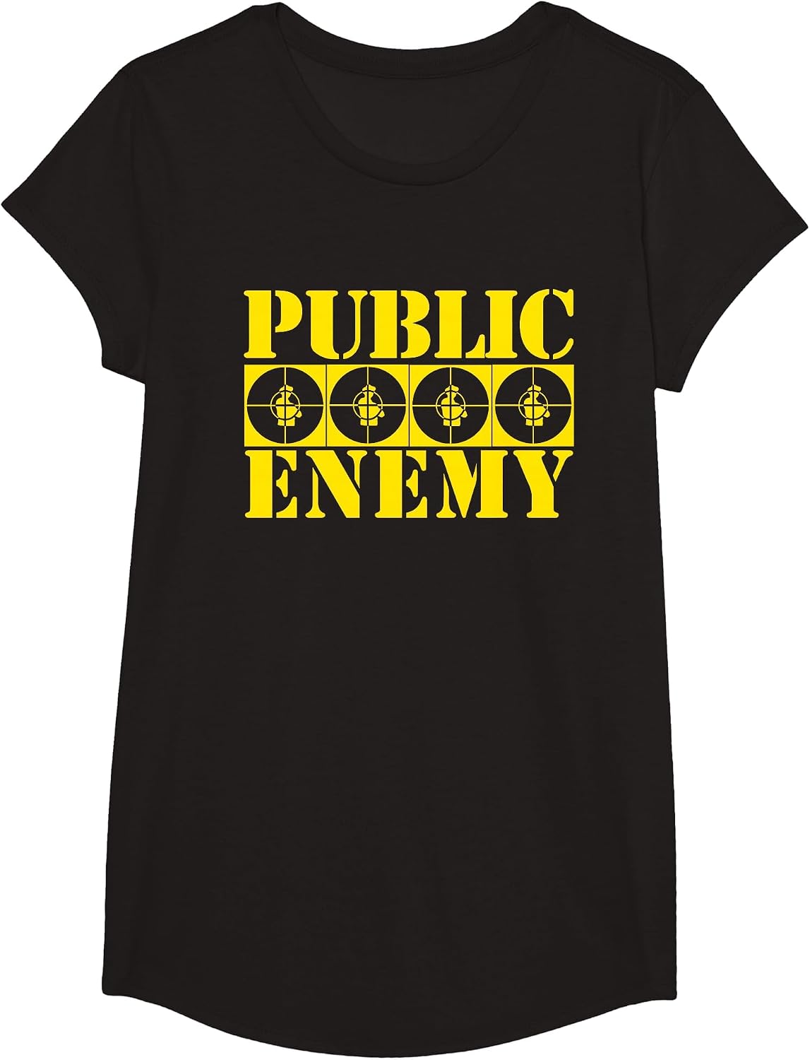 Public Enemy 4 Target Logos T-Shirt - Girls Black