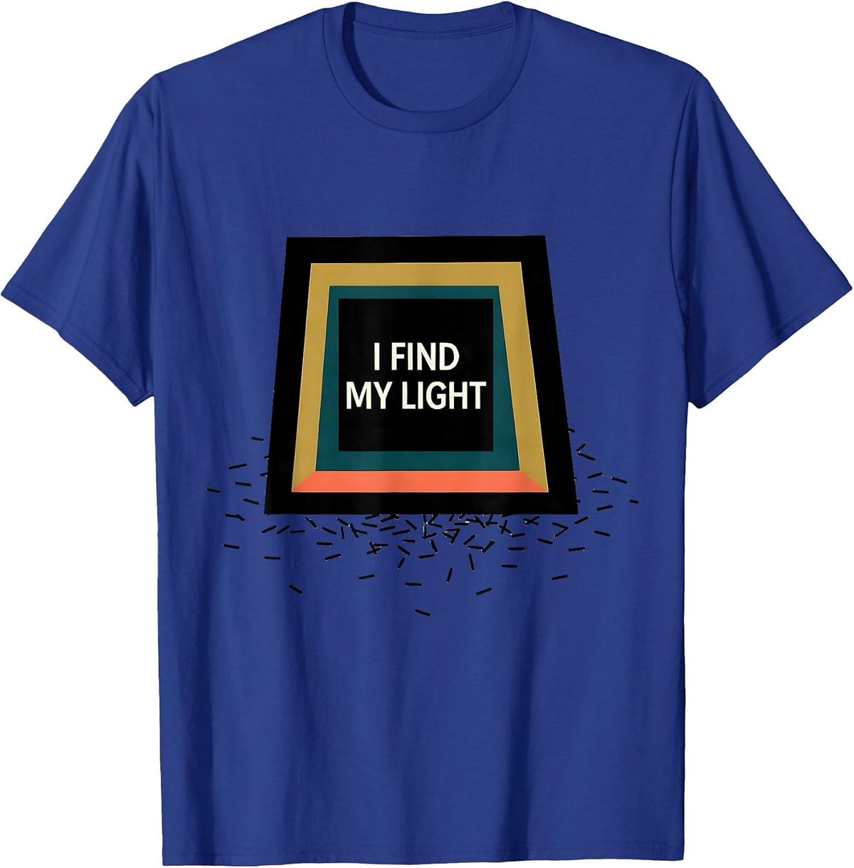 I Find My Light Editorial Conceptual Theater Kid Musical T-Shirt - Royal Blue