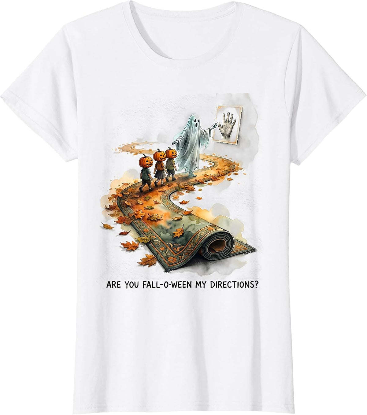 Are You Fall-O-Ween My Directions Teacher Halloween Ghost T-Shirt - White