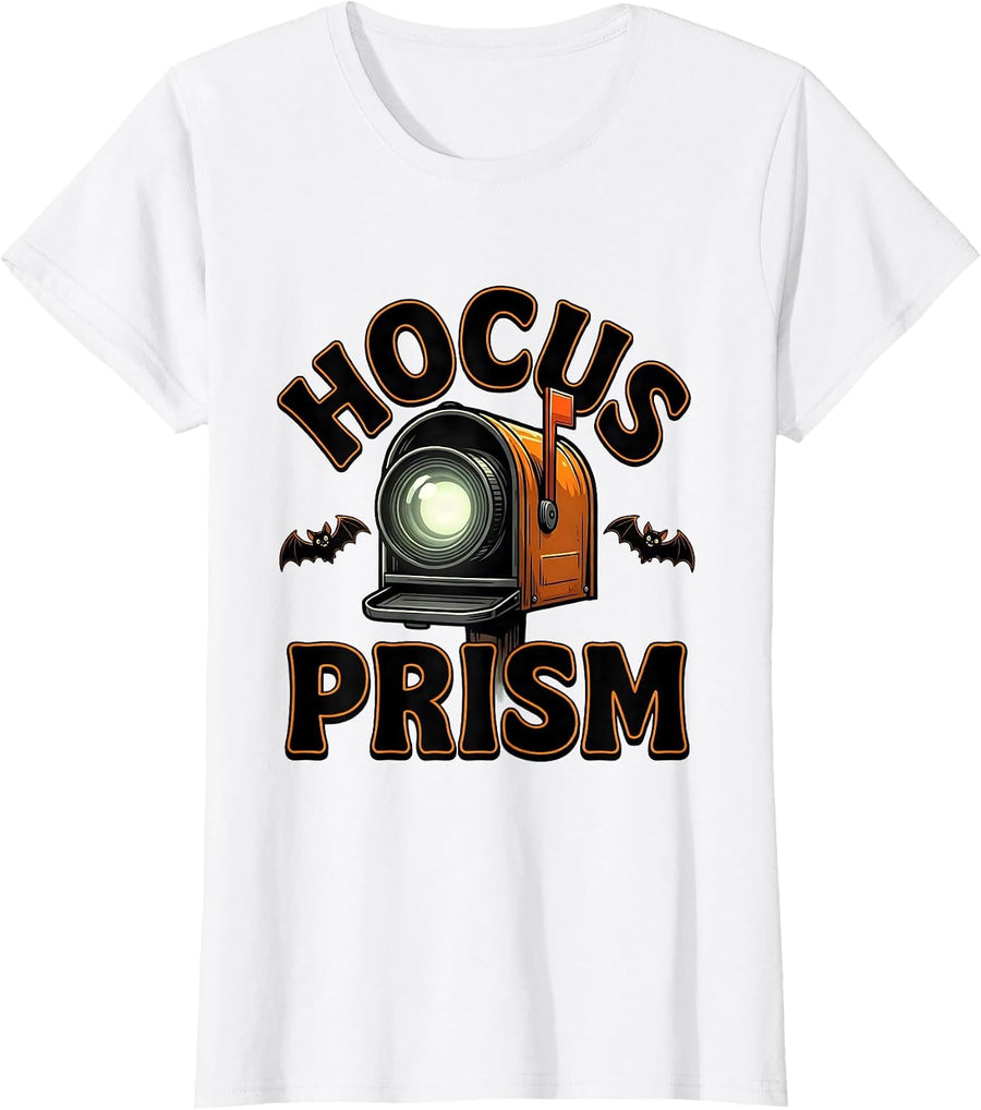 Women's Hocus Prism Cartoon Halloween Optometrist Eye Doctor Costume T-Shirt - White