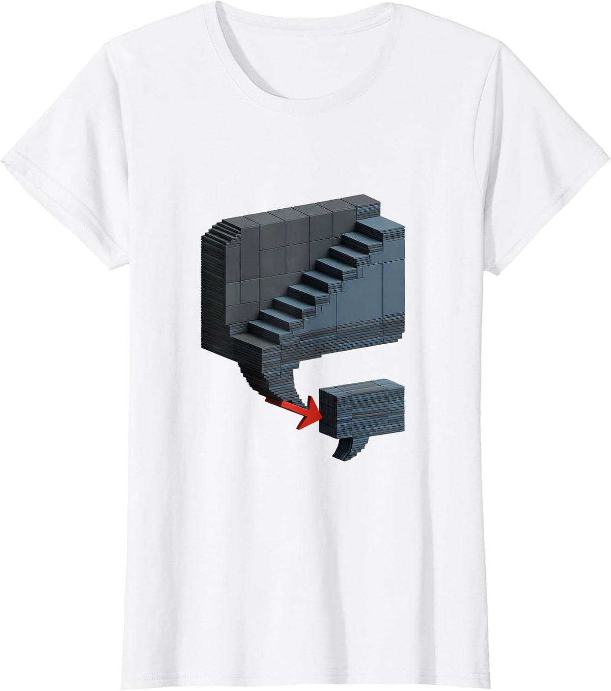 Stepped Speech Bubble AI Humor Tech Meme Enthusiast T-Shirt - White