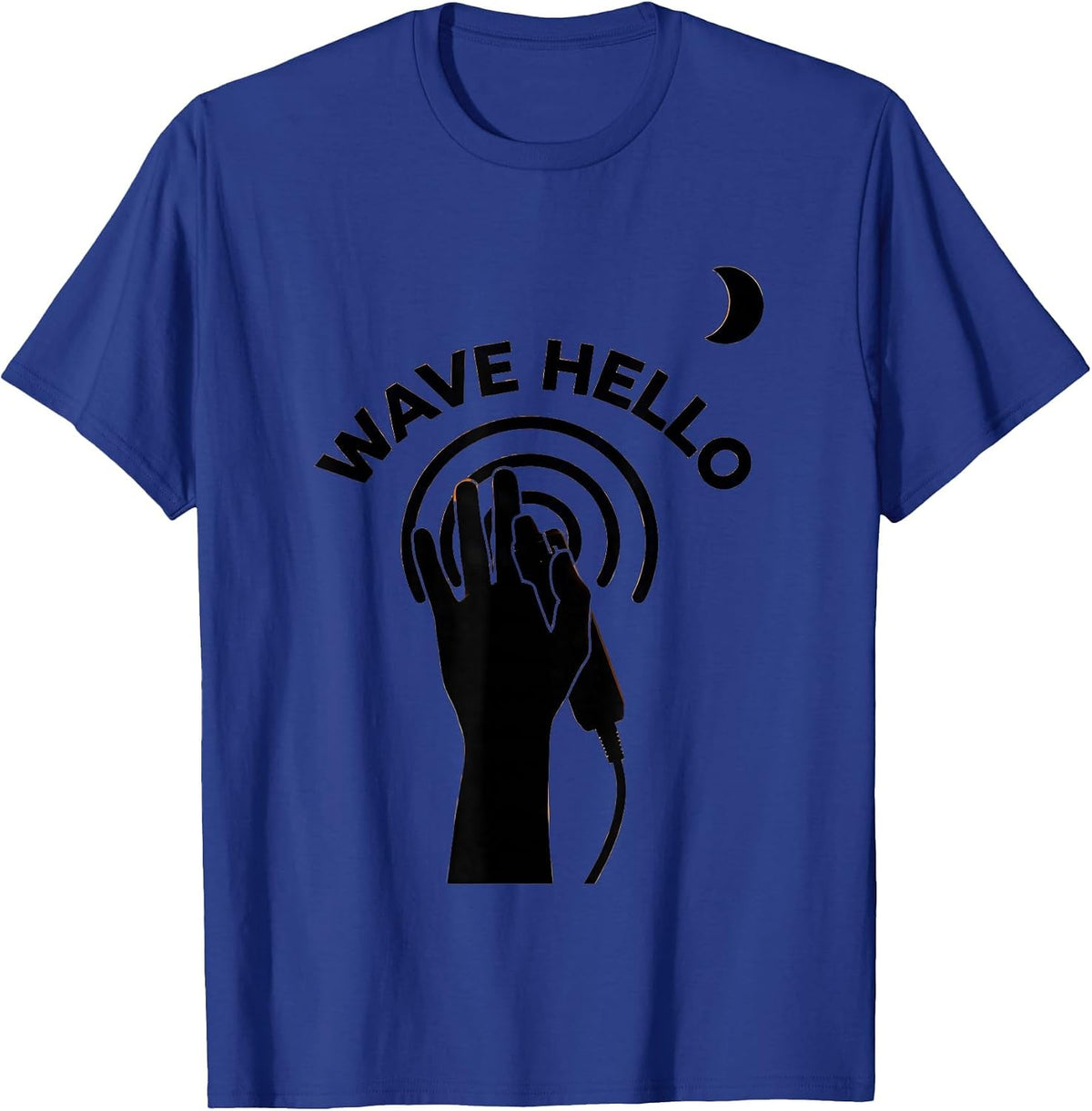 Men's Wave Hello Ultrasound Tech Sonographer Humor Appreciation T-Shirt - Royal Blue